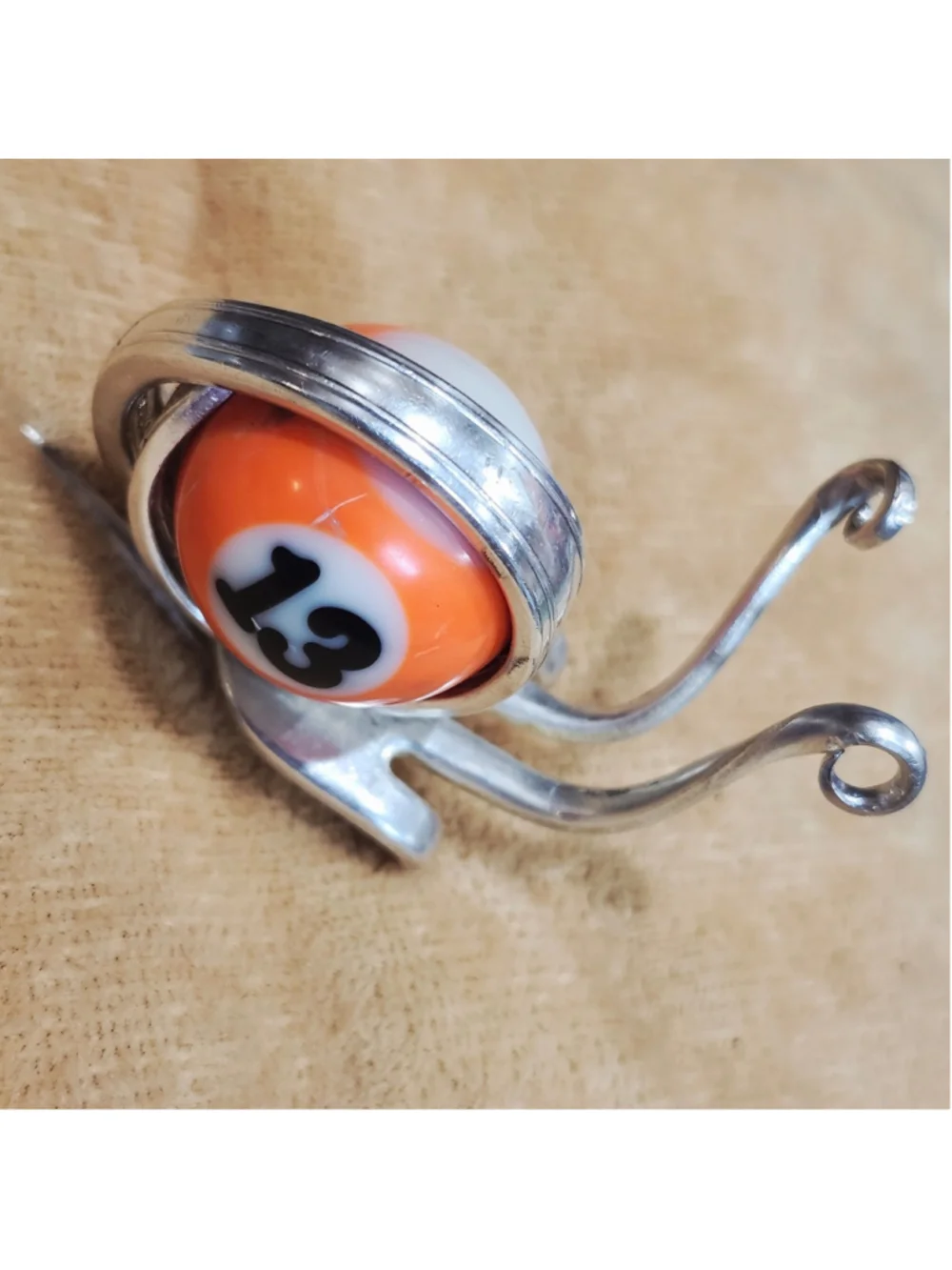#13 mini billiard Ball Fork Snail garden home decor